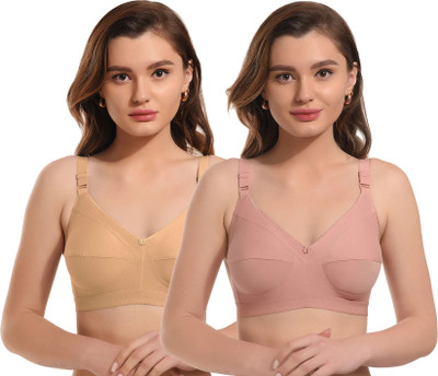 elina Full Coverage Bra for Women – Premium Quality with Unique Style and Comfort Women Minimizer Non Padded Bra(Beige, Orange)