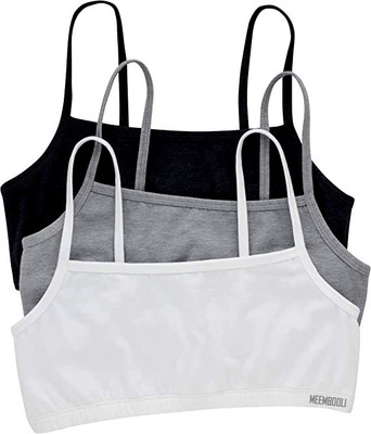 MEEMBOOLI Girls Training/Beginners Non Padded Bra(Multicolor)