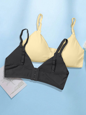 NAGARVEL CREATION C/3337-SKN/BLK-P02-30 Women Push-up Lightly Padded Bra(Multicolor)