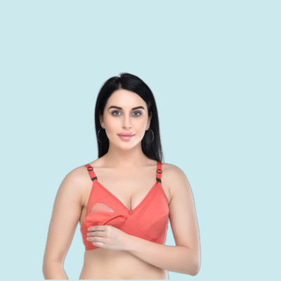 Vedantvik Mother/Nurshing Bra For Women's Pack Of 1 Women Maternity/Nursing Non Padded Bra(Multicolor)