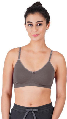Faso Women Full Coverage Non Padded Bra(Brown)