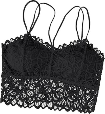 RADHIKASALESCO Women Bralette Lightly Padded Bra(Black)