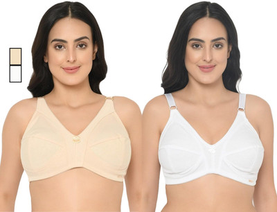 Curvy Love Women Everyday Non Padded Bra(Beige, White)