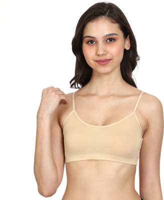 Jjwomens Women Sports Non Padded Bra(Beige)
