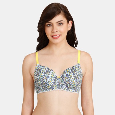 Rosaline By Zivame Women T-Shirt Lightly Padded Bra(Blue)