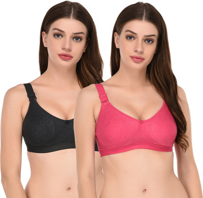 elina Full Coverage Bra for Women – Premium Quality with Unique Style and Comfort Women Minimizer Non Padded Bra(Grey, Pink)