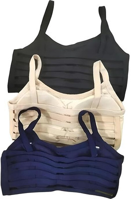NAVRISE Women 6 Patti I Padded Bra I EveryDay Wear I Light Padded I Pack Of 3 Women Everyday Lightly Padded Bra(Black, Yellow, Dark Blue)