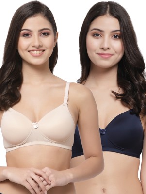 COLLEGE GIRL CGPAD1216-CGPAD1219 Women T-Shirt Lightly Padded Bra(Beige, Blue)