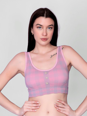 Winsure Women T-Shirt Non Padded Bra(Pink)