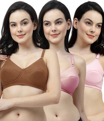 Shyam Sons FLAIR ManviFoam Women Everyday Lightly Padded Bra(Brown, Pink, Pink)