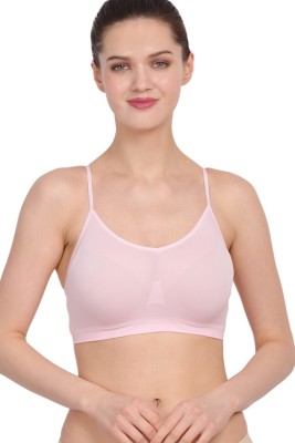 AMOUR SECRET AMOUR SECRET Women's Training/Beginners Non-Padded Bra Women Sports Non Padded Bra(Pink)