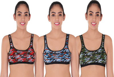 Willyard Women Sports Non Padded Bra(Red, Blue, Green)