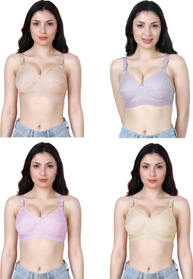 Shyam Sons FLAIR Dipali Women Minimizer Non Padded Bra(Orange, Purple, Brown, Purple)