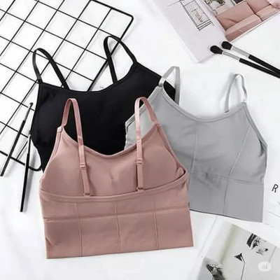 Zorva lifestyle 646 sports bra Women Full Coverage Lightly Padded Bra(Black, Grey, Brown)