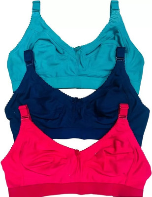 Funahme Women Full Coverage Non Padded Bra(Multicolor)