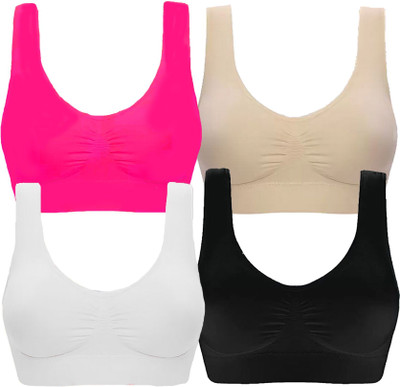 SWATIK Women Sports Non Padded Bra(Multicolor)