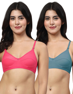 LILY anpas Women Everyday Non Padded Bra(Pink, Blue)