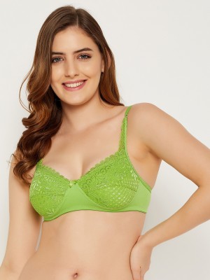 Clovia Women Full Coverage Non Padded Bra(Green)