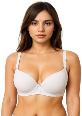 ladoenterprises Zona Women Everyday Lightly Padded Bra(White)