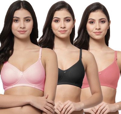 COLLEGE GIRL CG1301 Women T-Shirt Non Padded Bra(Pink, Black, Red)