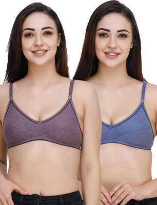 Docare FosterMino Women Everyday Non Padded Bra(Purple, Blue)