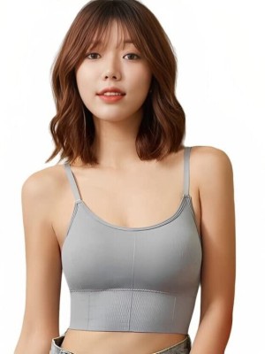 Darkaffix 646 Sport Bra Women Sports Lightly Padded Bra(Grey)