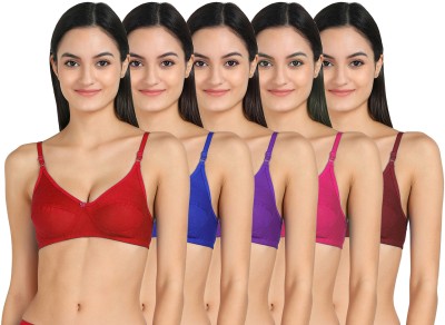 PIBU Emi-BRA Women Minimizer Non Padded Bra(Red, Blue, Purple, Pink, Maroon)