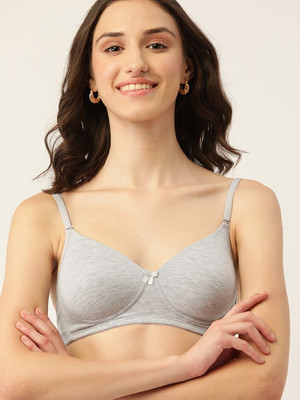 Dressberry Women T-Shirt Lightly Padded Bra(Grey)