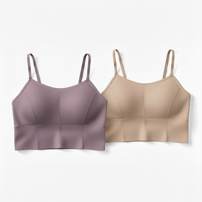 Wisetie Stylish Bra For Women Women Everyday Lightly Padded Bra(Purple, Beige)