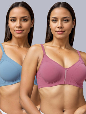 Eden EDEN10016ICEBLUEONIONPINK Women T-Shirt Non Padded Bra(Multicolor)