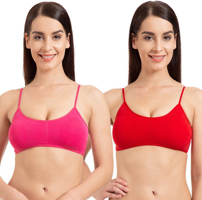 TWEENS by Belle Lingeries Bra 071 Women Bralette Non Padded Bra(Red, Pink)