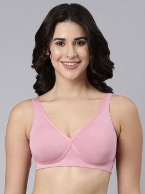 Enamor A076 Removable Pads Women Sports Lightly Padded Bra(Pink)