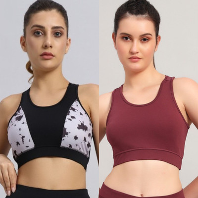 BEING RUNNER Women Sports Non Padded Bra(Multicolor)