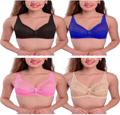 clickscart Women Full Coverage Non Padded Bra(Multicolor)