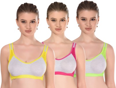 Sexy Bust Women Sports Non Padded Bra(Multicolor)