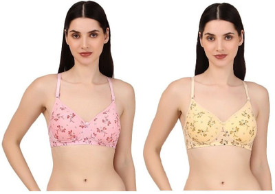 Trakudi Women Push-up Lightly Padded Bra(Multicolor)