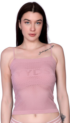 BEYONDIMAGINE Women Cami Bra Lightly Padded Bra(Purple)