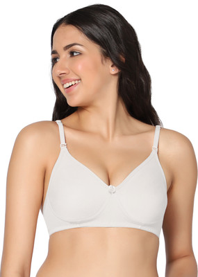 Eden EDEN01WHITE Women T-Shirt Non Padded Bra(White)