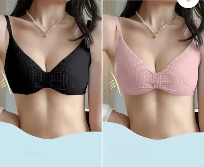 skyunion Women T-Shirt Lightly Padded Bra(Multicolor)