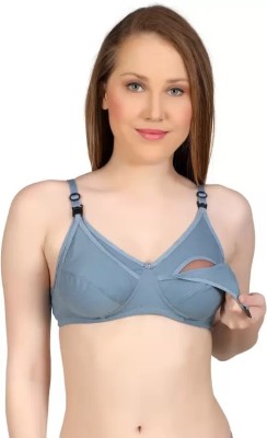 Auletics maternity bra for feeding Women Maternity/Nursing Non Padded Bra(Grey)