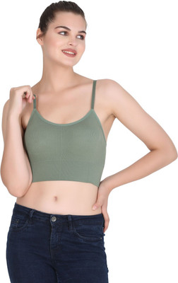 MAHEK CREATIVE Women Sports Lightly Padded Bra(Green)