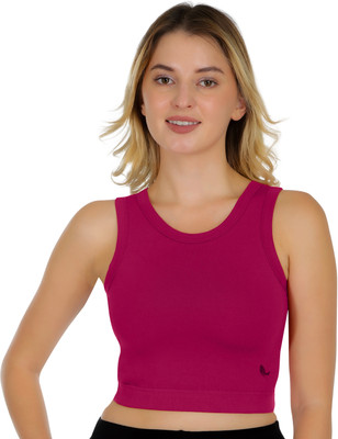 POOJA RAGENEE Full Coverage Solid Sports Bra Women Sports Non Padded Bra(Pink)
