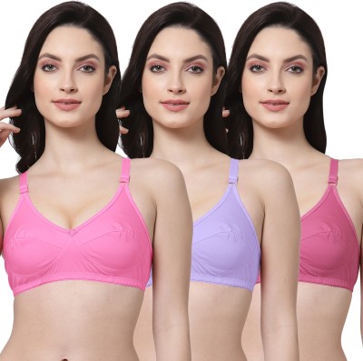 Shyam Sons FLAIR Shine Women Everyday Non Padded Bra(Pink, Purple, Maroon)