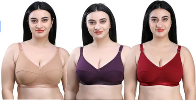 RVL Style URFI Women Full Coverage Non Padded Bra(Multicolor)
