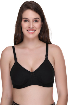 Salsa FEEDING-BRA-04 Women Maternity/Nursing Non Padded Bra(Black)
