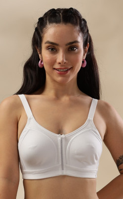 Dollar Missy Pack of 1 Rich Cotton Firm Support Plu Size Women Everyday Non Padded Bra(White)