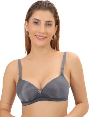RAHA S.G Lingerie bra for women & girls Women Full Coverage Lightly Padded Bra(Grey)