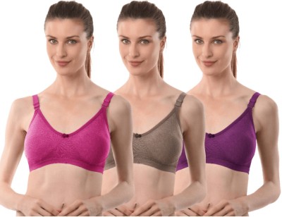 Vanila D Cup Size Seamless Bra Lingerie with milanch Fabric(Size 42, Pack Of 2) Women Bralette Non Padded Bra(Multicolor)