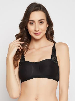 Clovia Non-Padded Non-Wired Full Cup T-shirt Bra in Black - Cotton Women Everyday Non Padded Bra(Black)