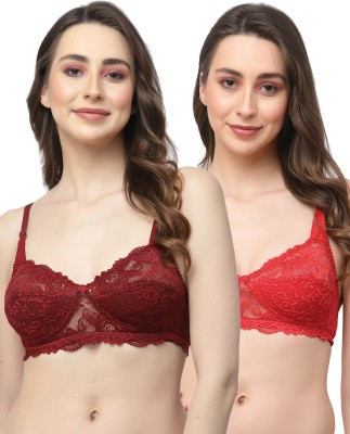 Docare Riya Bridal Wear Women Bralette Non Padded Bra(Maroon, Red)